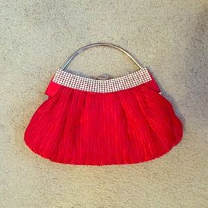 Red Satin Clutch